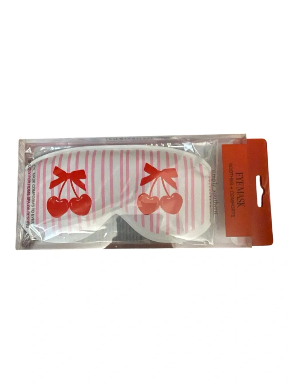 Simply Southern Pink & Red Cherry Stripe Eye Mask